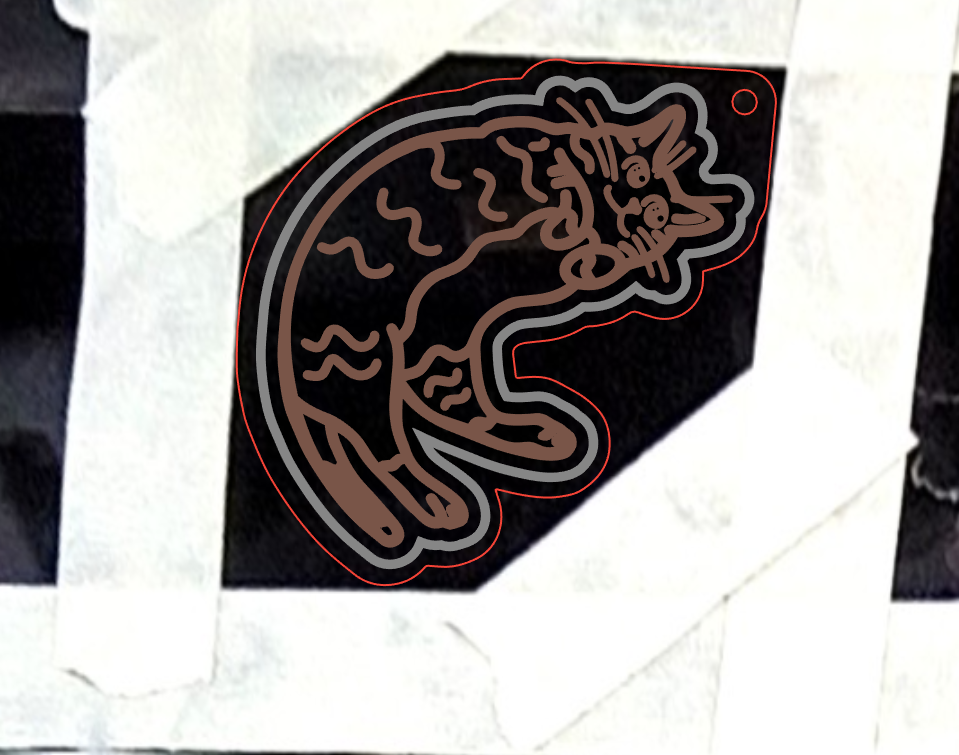 Still needed to add tape to see the cut lines from the previous pass - it isn't magic!